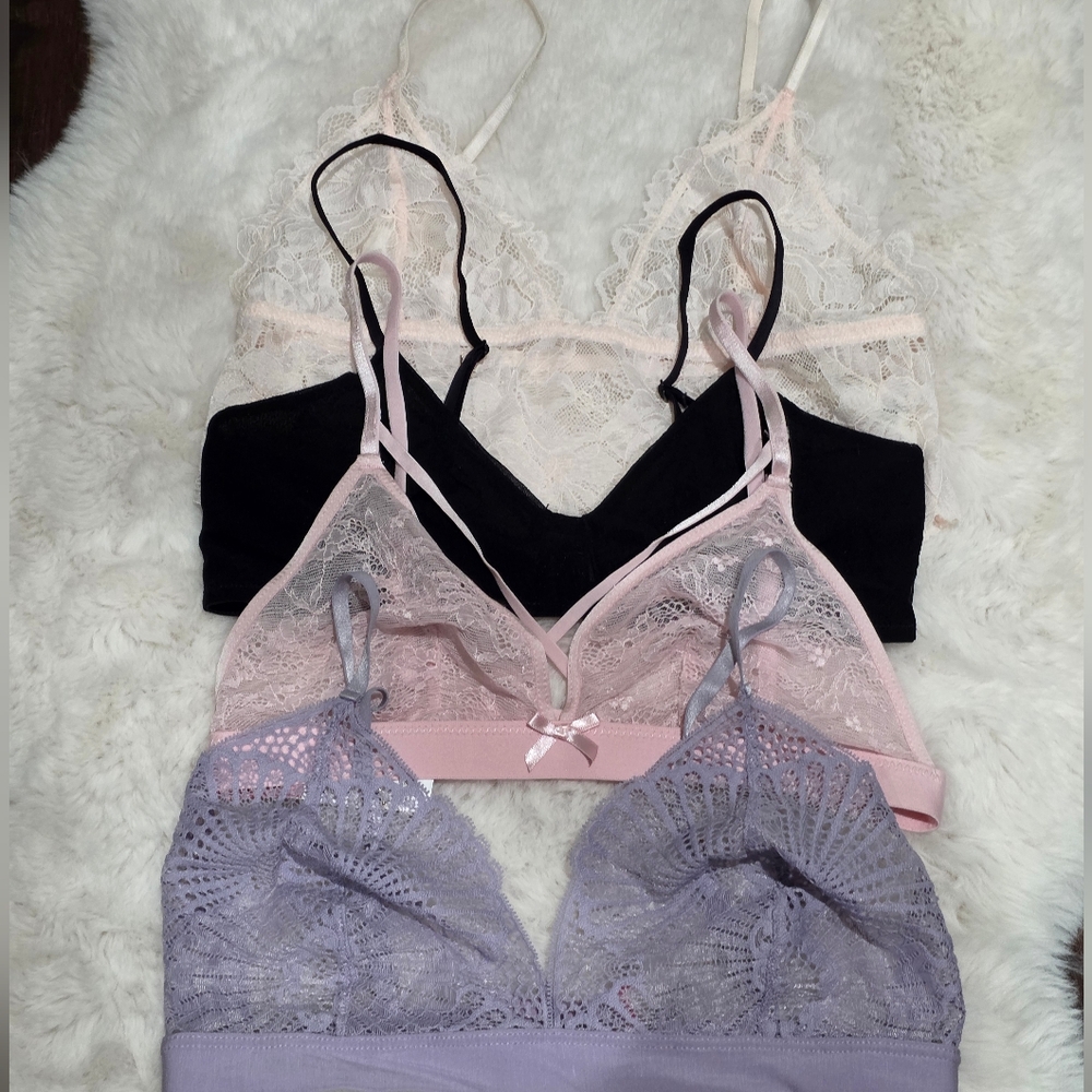 4 Bralette Cami Bra Lot Free People On Gossamer Hunkemoller Commando M